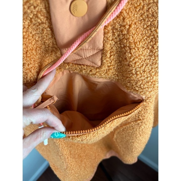 NWOT Free People Fuzzy Was She Fleece Pullover Cooper size XS - Picture 8 of 11